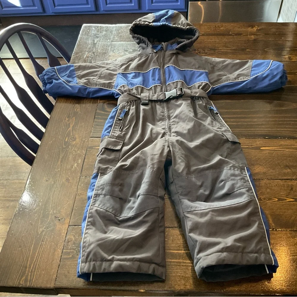 The Children’s Place Kids Blue and Gray Snowsuit